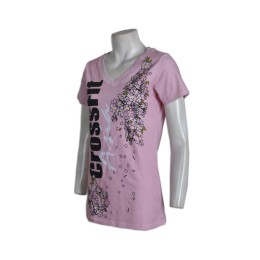 T551 女裝長款V領T恤 設計訂造 全件數碼印全棉女T  tee恤風格選擇 T恤香港製造     粉色 T551 女裝長款V領T恤 設計訂造 全件數碼印全棉女T  tee恤風格選擇 T恤香港製造     粉色